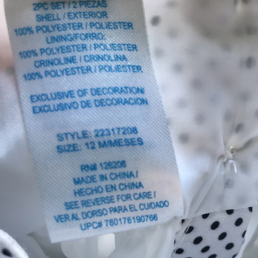 MARMELLATA Satin Dots Raffle Roses Formal Baby Girl Dress | 12 Months